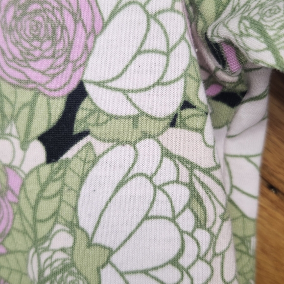 Lularoe Green, Pink, And Cream Floral Print Julia Bodycon Medium Dress - Picture 6 of 14
